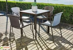 Fauteuil De Jardin Empilable En Aluminium Laqué – Rod -Solid || Axi || EXIT TOYS Soldes Boutique fauteuil aluminium laque empilable 04