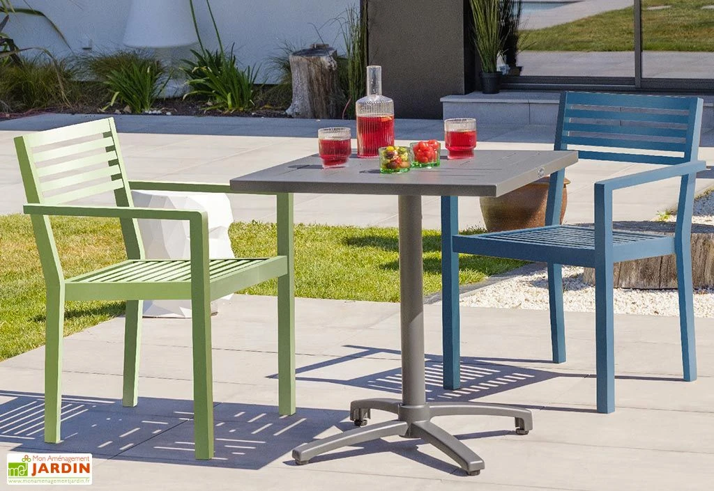 Fauteuil De Jardin Empilable En Aluminium Gaston (4 Coloris) 6 Fauteuil De Jardin Empilable En Aluminium Gaston (4 Coloris) – Image 4