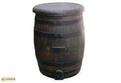 Roto Fauteuil De Jardin Imitation Tonneau En Bois 40 X 55 Cm