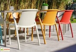 Salon De Jardin : 1 Table Aluminium 200 X 90 Cm Taupe + 8 Fauteuils – Fado -Solid || Axi || EXIT TOYS Soldes Boutique fauteuils jardin polypropylene colore fado