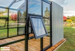 Serre De Jardin En Bois Et Verre Trempé Avec Panneaux Occultants – Jasmin -Solid || Axi || EXIT TOYS Soldes Boutique fenetre serre jardin bois stali design 05