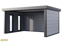 Abri De Jardin En Acier Galvanisé Ouvert Singolo - 17,11 M² -Solid || Axi || EXIT TOYS Soldes Boutique fenetres gauche abri blanc singolo