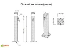 Garantia Fontaine De Jardin En Polyéthylène 100 Cm Wood Imitation Bois -Solid || Axi || EXIT TOYS Soldes Boutique fontaine jardin exterieur polyethylene bois 100cm wood garantia