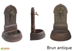 Fontaine De Jardin Murale En Fonte Floraison + Robinet Colvert -Solid || Axi || EXIT TOYS Soldes Boutique fontaine jardin fonte dommartin floraison brun antique