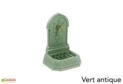 Fontaine De Jardin Murale En Fonte Florale + Robinet -Solid || Axi || EXIT TOYS Soldes Boutique fontaine jardin fonte dommartin florale vert antique