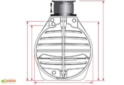 Cuve Recuperateur Eau Enterree 4500 L -Solid || Axi || EXIT TOYS Soldes Boutique g0001282 face