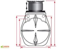 Cuve Recuperateur Eau Enterree 2000 L -Solid || Axi || EXIT TOYS Soldes Boutique g0002243 face