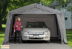 Garage Souple Et Mobile En Acier Et Polyéthylène 18 M² - 5 X 3,5 M -Solid || Axi || EXIT TOYS Soldes Boutique garage acier bache polyethylene 5m porte zippee 1