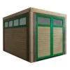 Garage Drive-in En Bois Pour Maisonnettes Axi -Solid || Axi || EXIT TOYS Soldes Boutique garage aire jeux enfant axi bois velo trotinette