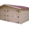 Garage Double En Sapin Massif 60 Mm 620x620x308cm