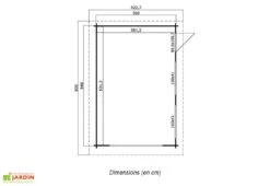 Garage En Bois D’Épicéa Brut Porte Basculante Canberra 18 M² -Solid || Axi || EXIT TOYS Soldes Boutique garage bois epicea brut porte double basculante canberra 18 m 4