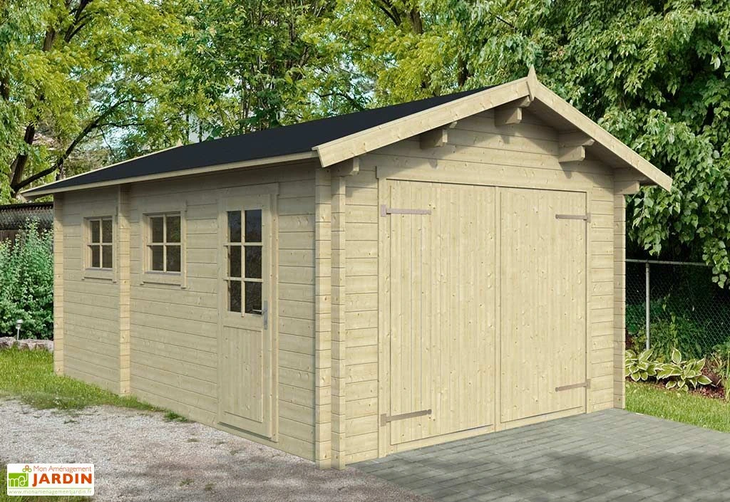 Garage De Jardin En Bois D’épicéa Brut Keith – 25,5 M² 3 Garage De Jardin En Bois D’épicéa Brut Keith – 25,5 M²