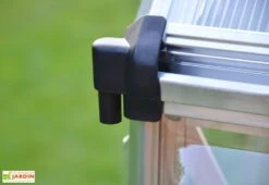Serre De Jardin En Aluminium Et Polycarbonate Balance – Silver 2,44 M -Solid || Axi || EXIT TOYS Soldes Boutique gouttiere serre alu canopia 1