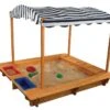 KidKraft Bac à Sable En Bois Avec Auvent Bleu Et Blanc 160 Cm -Solid || Axi || EXIT TOYS Soldes Boutique grand bac a sable auvent protege enfant bache