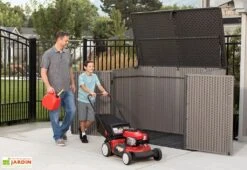 Lifetime Coffre De Rangement Extérieur En Résine Effet Bois - 2407 L -Solid || Axi || EXIT TOYS Soldes Boutique grand coffre rangement exterieur effet bois