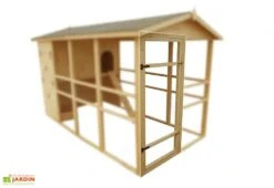 Poulailler En Bois Grande Taille XXXL 12 Poules (175 X 350 X 205 Cm) -Solid || Axi || EXIT TOYS Soldes Boutique grand poulailler bois douze poules 3