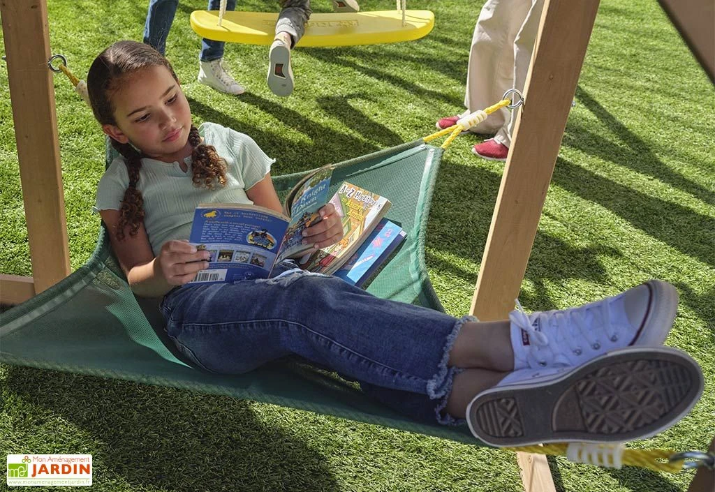 KidKraft Aire De Jeux En Bois Portique Balançoires Et Toboggan – Hideway Haven 7 KidKraft Aire De Jeux En Bois Portique Balançoires Et Toboggan – Hideway Haven – Image 5