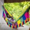 Hamac Double En Tissu Fait Main 1,80 X 2,40 M - Medellin XXL -Solid || Axi || EXIT TOYS Soldes Boutique hamac double tissu multicolore medellin xxl