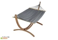 Ensemble Hamac En Tissu Et Support En Bois – Set EsKapade -Solid || Axi || EXIT TOYS Soldes Boutique hamac gris anthracite 1