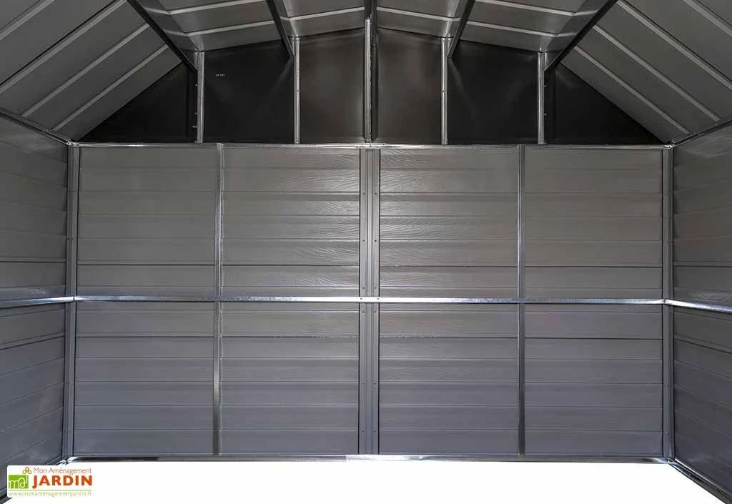 Abri De Jardin En Acier Galvanisé Gris Anthracite 8 M² 6 Abri De Jardin En Acier Galvanisé Gris Anthracite 8 M² – Image 4