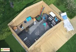 Abri De Jardin En Bois D’Épicéa Brut Shelty+ 11 M² -Solid || Axi || EXIT TOYS Soldes Boutique interieur abri jardin bois chalet