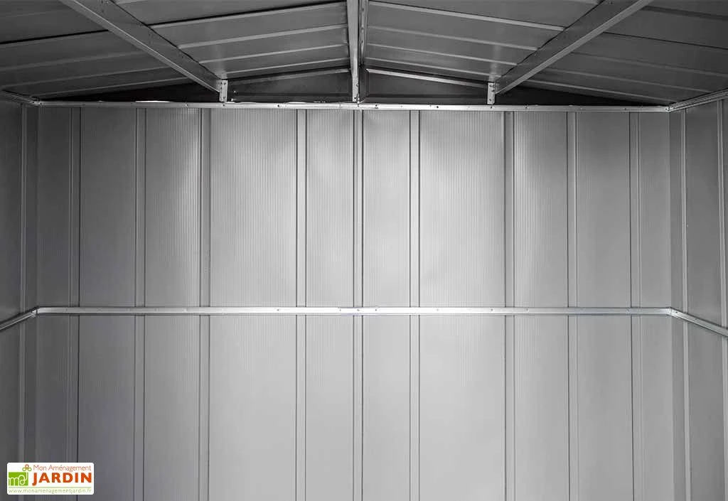 Abri De Jardin En Acier Galvanisé Imitation Bois 4 M² 6 Abri De Jardin En Acier Galvanisé Imitation Bois 4 M² – Image 4