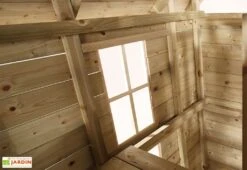 Maisonnette Pour Enfants En Bois Avec Toboggan – TP Loft -Solid || Axi || EXIT TOYS Soldes Boutique interieur maisonnette bois 1