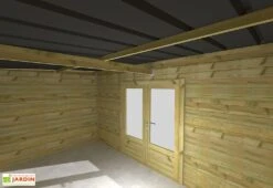 Abri De Jardin En Bois De Pin Traité Et Toiture Bac Acier – 10,5 M² -Solid || Axi || EXIT TOYS Soldes Boutique interieur remise jardin bois