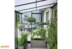 Halls Serre De Jardin Adossée En Verre Trempé Qube Lean-to 612 – 7,1 M² -Solid || Axi || EXIT TOYS Soldes Boutique interieur serre murale verre halls qube
