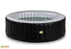 EXIT TOYS Spa Gonflable Extérieur Rond 4 Places Ø 204 Cm – Silver Classic Noir