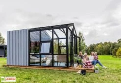 Serre De Jardin En Bois Et Verre Trempé Avec Panneaux Occultants – Jasmin -Solid || Axi || EXIT TOYS Soldes Boutique jardin hiver bois panneaux occultants stali design 05