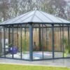 Jardin D’Hiver GARDA Gris Anthracite 5,95 X 5,17 X 3,32 M -Solid || Axi || EXIT TOYS Soldes Boutique jardin hiver ferme gazebo hexagonal garda gris anthracite 597x517x332cm 2