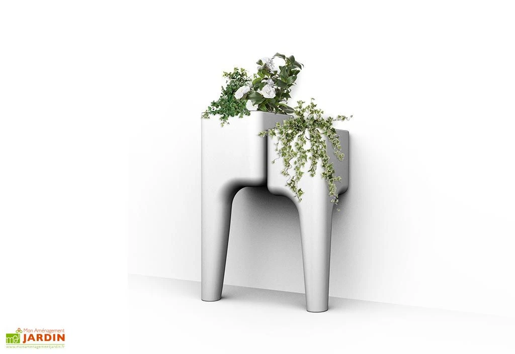 Jardinière Design Kiga S 2 Bacs Blanche 4 Jardinière Design Kiga S 2 Bacs Blanche – Image 2