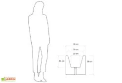 Jardinière Carrée En Polyéthylène Atlantis 40 Cm (pls Coloris) -Solid || Axi || EXIT TOYS Soldes Boutique jardiniere plastique rotomoule double paroi 39cm couleurs 4