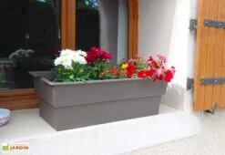 Jardinière Calipso Maxi Basic 40L + Pieds Amovibles – Taupe -Solid || Axi || EXIT TOYS Soldes Boutique jardiniere polypropylene 40l pieds amovibles calipso maxi basic taupe 1