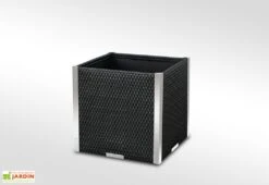 Jardinière En Résine Tressée Cube 46x46x46cm (l,l,h)