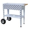 Potager Sur Pieds En Acier Avec Roulettes – Barcelona -Solid || Axi || EXIT TOYS Soldes Boutique jardiniere sur pieds motifs noir blanc