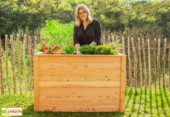 Jardinière En Bois De Mélèze Bac Potager 130 X 65 X 84 Cm -Solid || Axi || EXIT TOYS Soldes Boutique jardiniere surelevee 130x84cm