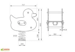 Jeu Ressort Canard -Solid || Axi || EXIT TOYS Soldes Boutique jeu ressort canard collectivite 3