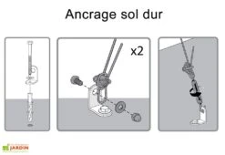 Kit D'ancrage Pour Serre Et Abri De Jardin Palram-Canopia -Solid || Axi || EXIT TOYS Soldes Boutique kit ancrage sol serre palram anchoring 6