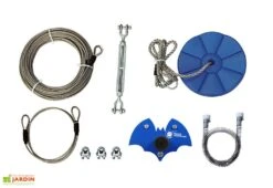 Tyrolienne De Jardin Pour Enfants Et Adultes Bat 28 M 9 Tyrolienne De Jardin Pour Enfants Et Adultes Bat 28 M -Solid || Axi || EXIT TOYS Soldes Boutique kit tyrolienne jardin bat