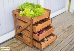 Légumier En Bois Autoclave Brun 4 Tiroirs - 50 X 54 X 60 Cm -Solid || Axi || EXIT TOYS Soldes Boutique legumes legumier bois