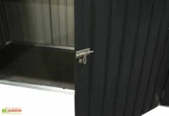 Cache-Poubelle Double En Acier 100 X 172 X 131 Cm -Solid || Axi || EXIT TOYS Soldes Boutique loquet porte abri poubelle double acier anthracite