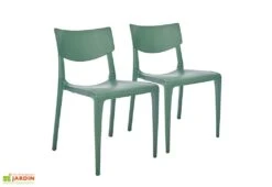 Lot De 2 Chaises De Jardin Empilables En Polypropylène Town -Solid || Axi || EXIT TOYS Soldes Boutique lot 2 chaises jardin empilables polypropylene town vert