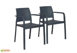 Lot De 2 Fauteuils De Jardin Empilables En Polypropylène Dock