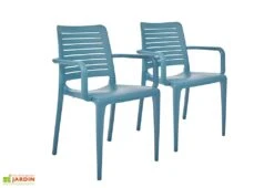 Lot De 2 Fauteuils De Jardin Empilables En Polypropylène Park -Solid || Axi || EXIT TOYS Soldes Boutique lot 2 fauteuils jardin empilables polypropylene park bleu