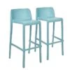 Lot De 2 Tabourets De Bar Extérieurs En Polypropylène Attic -Solid || Axi || EXIT TOYS Soldes Boutique lot 2 tabourets bar exterieurs polypropylene attic bleu