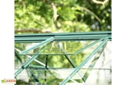Serre De Jardin En Verre Trempé Lams 7,3 M² - Allium Vert -Solid || Axi || EXIT TOYS Soldes Boutique lucarnes de toit verte serre venus 7500 lams