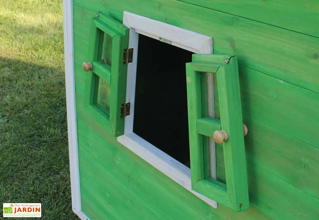 EXIT TOYS Maison Pour Enfant Bois Fantasia Verte 4 EXIT TOYS Maison Pour Enfant Bois Fantasia Verte – Image 2