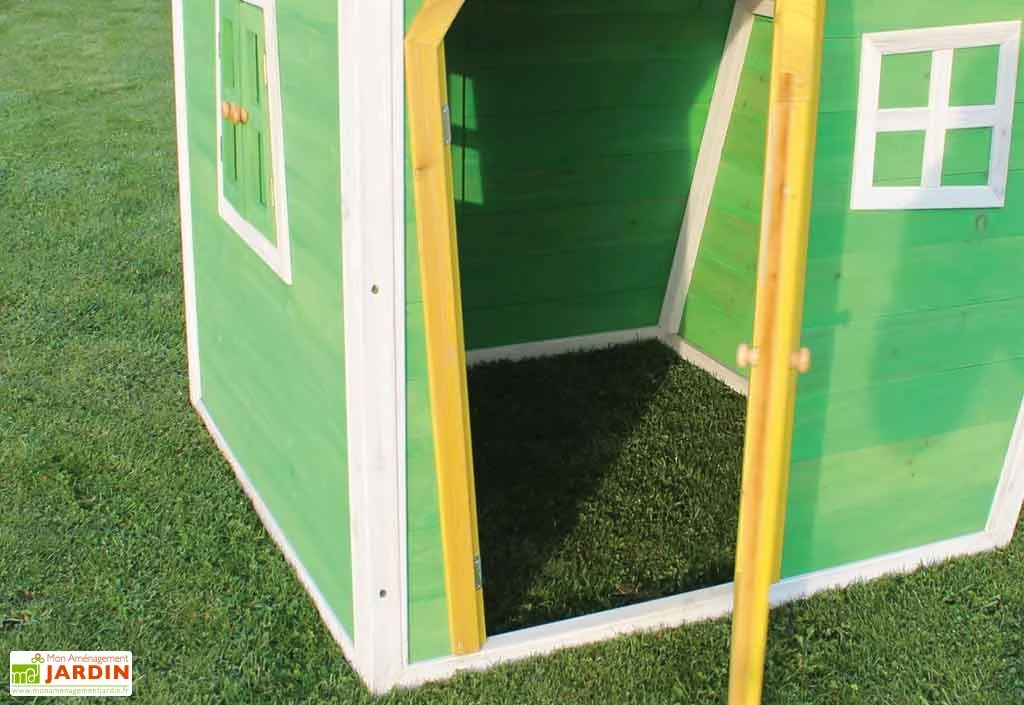 EXIT TOYS Maison Pour Enfant Bois Fantasia Verte 6 EXIT TOYS Maison Pour Enfant Bois Fantasia Verte – Image 4